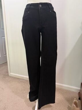 White House Black Market Black Skinny Flare Black Jeans